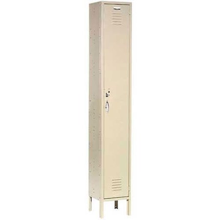 GLOBAL INDUSTRIAL Single Tier Locker 12x15x72 1 Door, Unassembled, Tan 652038TN